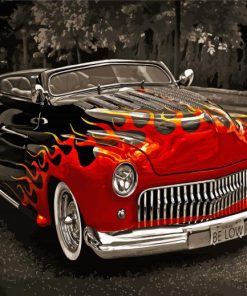 Cool Old Mercury Convertible paint by number