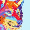 Cute Wolf Pop Art paint by number