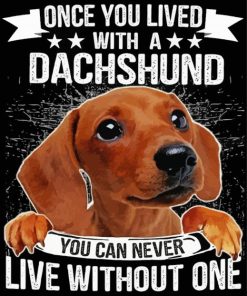 Dachshund Dog Quote Art Paint by number