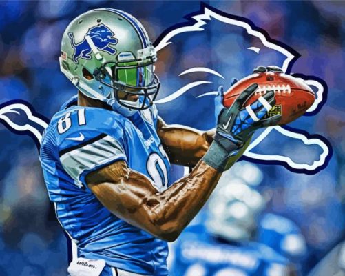 Detroit Lions American Football Player paint by number