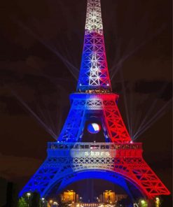 France Eiffel Tower Light paint by number