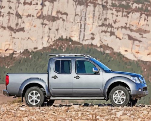 Grey Nissan Navara D40 paint by number