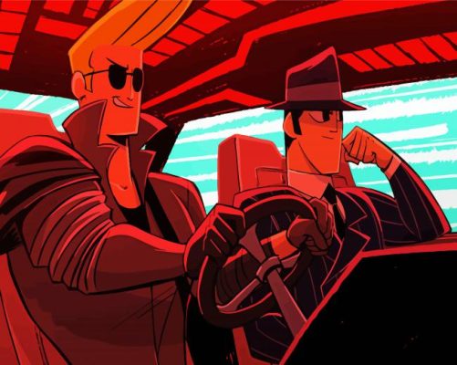 Johnny Bravo And Samurai Jack paint by number