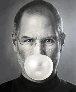 Monochrome Steve Jobs paint by number