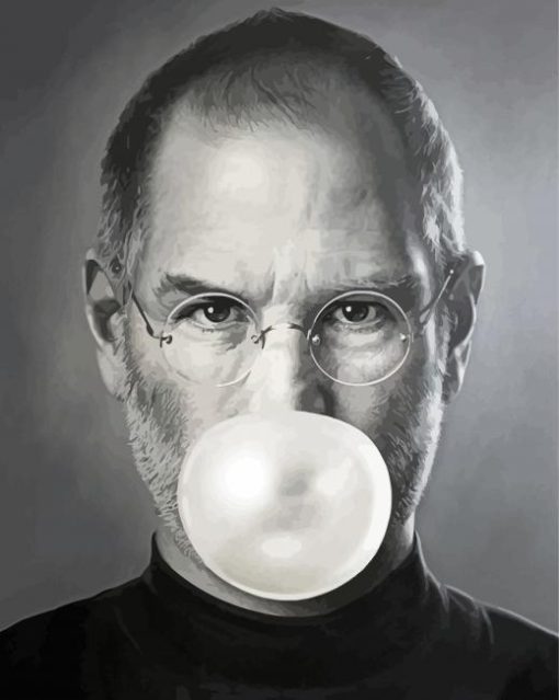 Monochrome Steve Jobs paint by number