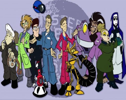 Mystery Science Theater Characters Art paint by number