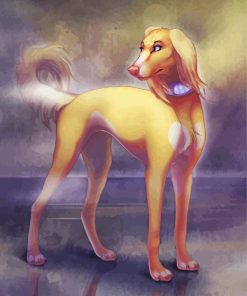 Saluki Dog Art paint by number
