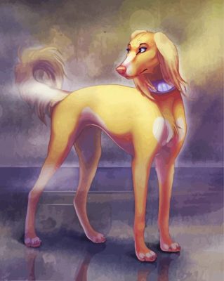 Saluki Dog Art paint by number