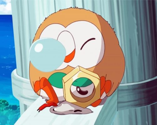 Sleepy Rowlet paint by number