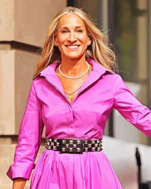 The American Actress Sarah Jessica Parker paint by number