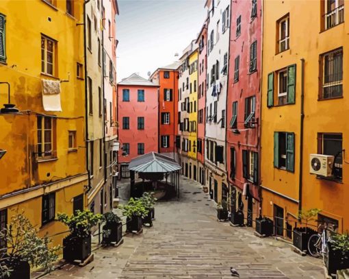 Vintage Street Genoa paint by number