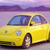 Yellow Volkswagen Bug Car paint by number