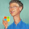 Bill Gates Caricature Art paint by number