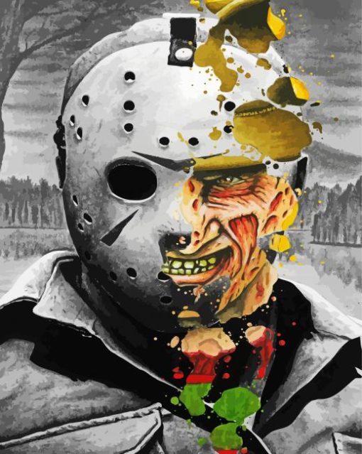 Freddy Vs Jason paint by number
