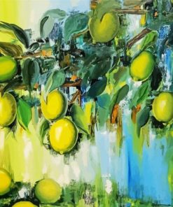 Green Lemon Tree paint by number