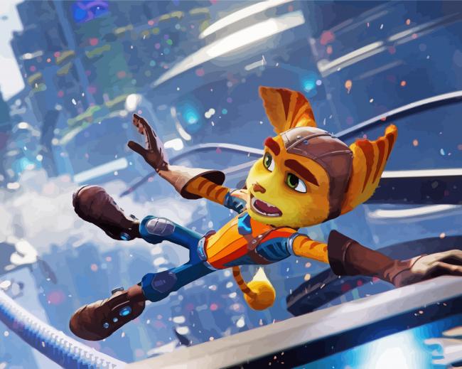 Aesthetic Ratchet And Clank paint by number