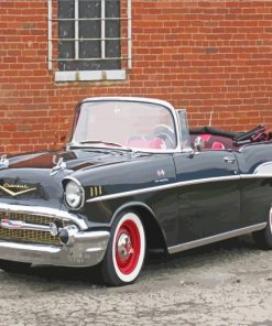 Black 1957 Chevy Car paint by number
