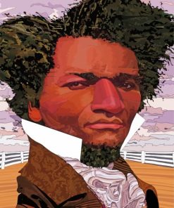Frederick Douglass Caricature paint by number