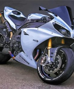 Grey R1 Bike paint by number