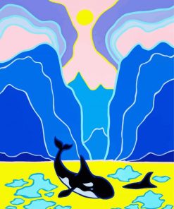 Killer Whale Ted Harrison paint by number