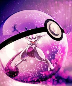 Mewtwo Ball paint by number