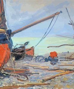 Old Boats Claude Monet Paint by number
