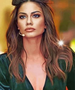 The Beautiful Actress Demet Ozdemir paint by number