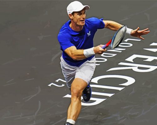 The Tennis Player Andy Murray paint by number