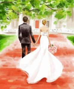 Bride And Groom Art Paint By Numbers