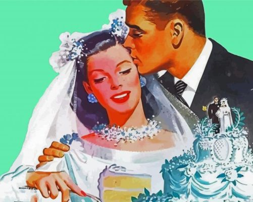 Vintage Wedding Paint By Numbers 