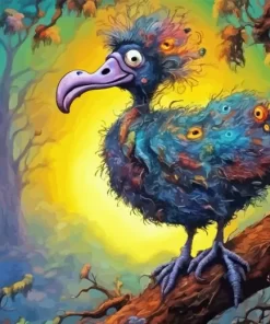 Dodo Bird Whimsical Art Paint By Number