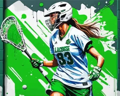 Lacrosse Girl Paint By Number