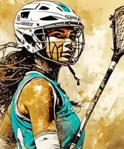 Lacrosse Player Paint By Number