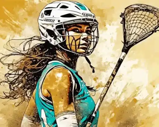 Lacrosse Player Paint By Number