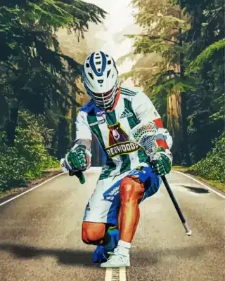 Lacrosse Player Paint By Number