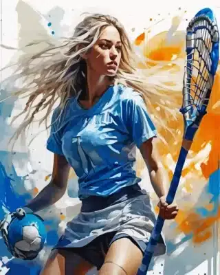 Aesthetic Lacrosse Girl Paint By Number